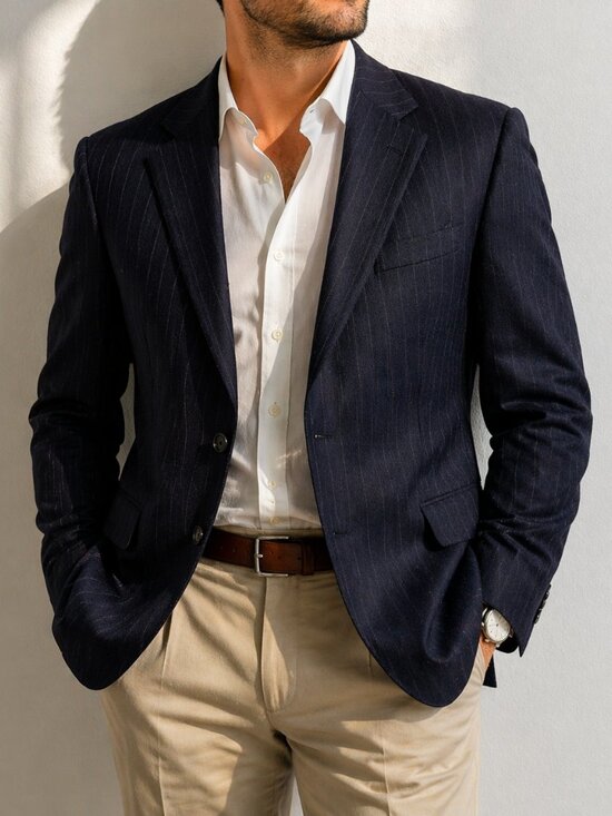 Cricketeer /Frederick & Nelson Other - Cricketeer Frederick & Nelson Blazer Navy Pinstripe 100% Pure Wool Tailored USA